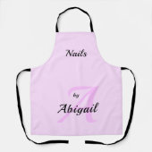 Rosa und schwarze Nägel mit "Ihrem Namen" Schürze (Vorderseite)