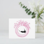 Rosa und schwarze Nantucket Postkarte (Stehend Vorderseite)