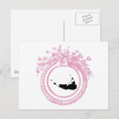 Rosa und schwarze Nantucket Postkarte (Vorne/Hinten)