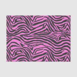 Rosa und schwarze Neon Zebra Print Decoupage Seidenpapier