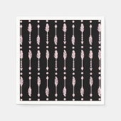 Rosa und schwarze Pfeile Wilde ONE Girls Geburtsta Serviette (Vorderseite)