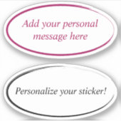 Rosa und schwarze Pinselstriche Aufkleber (Vorderseite)