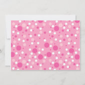 Rosa und Schwarze Polka Dot Geburtstag Einladung (Rückseite)
