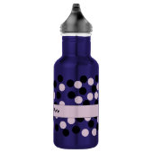 Rosa und schwarze Polka Dot Wiederverwendbare Flas Trinkflasche (Rechts)