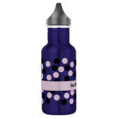 Rosa und schwarze Polka Dot Wiederverwendbare Flas Trinkflasche (Links)