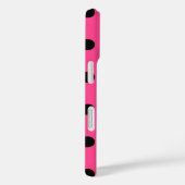 Rosa und schwarze Polka-Punkte Case-Mate iPhone Hülle (Rückseite / Rechts)