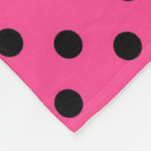Rosa und schwarze Polka-Punkte Fleecedecke (Ecke)