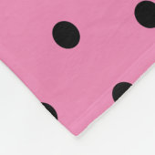 Rosa und schwarze Polka-Punkte Fleecedecke (Ecke)