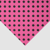 Rosa und schwarze Polka-Punkte Seidenpapier (Ausschnitt)