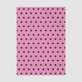 Rosa und schwarze Polka-Punkte Seidenpapier (Vorderseite)