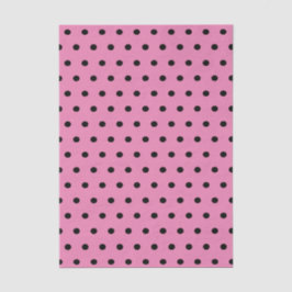 Rosa und schwarze Polka-Punkte Seidenpapier