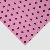 Rosa und schwarze Polka-Punkte Seidenpapier (Ausschnitt)