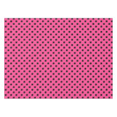 Rosa und schwarze Polka-Punkte Tischdecke (Vorderseite (Horizontal))