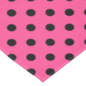 Rosa und schwarze Polka-Punkte Tischdecke (Schrägansicht)
