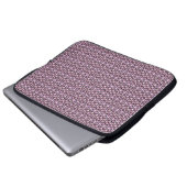 Rosa und schwarze Raute Laptopschutzhülle (Vorne Knopf)