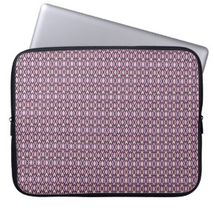 Rosa und schwarze Raute Laptopschutzhülle