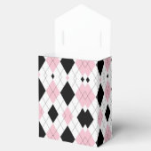 Rosa und schwarze Raute Personalisiert Gefälligkei Geschenkschachtel (Geöffnet)