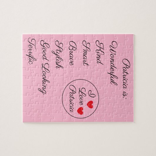 Rosa und schwarze Romantik Puzzle (Horizontal)