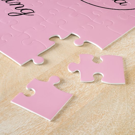 Rosa und schwarze Romantik Puzzle (Seite)