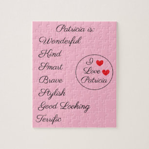 Rosa und schwarze Romantik Puzzle