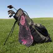 Rosa und schwarze Rose kommen Golfhandtuch (Gras)