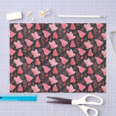Rosa und schwarze Schmetterlinge Seidenpapier (Handwerk)
