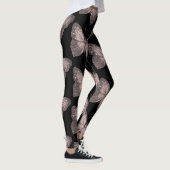 Rosa und schwarze SchmetterlingLeggings Leggings (Rechts)