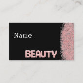 Rosa und schwarze Schönheit Visitenkarte (Vorderseite)