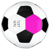 Rosa und schwarze Sechsecke mit dem Text-Fußball-B Fußball (Gedreht)