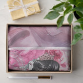 Rosa und schwarze Shabby Glam Dress 2 Dekoupage Pa Seidenpapier (Geschenk)