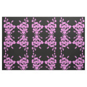 Rosa und schwarze Silhouette Baumwollstoff Stoff (Fat Quarter (45,7 x 55,9 cm))