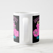Rosa und schwarze Silhouette Mama Mutter des Raume Jumbo-Tasse (Rückseite)