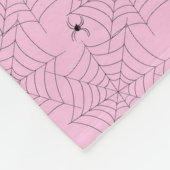 Rosa und Schwarze Spider und Spiderweb Fleecedecke (Ecke)