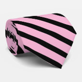 rosa und schwarze Streifen Krawatte (Gerollt)