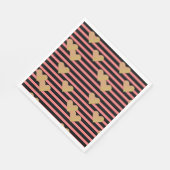 Rosa und schwarze Streifen Valentinpapier Serviette (Ecke)