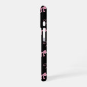 Rosa und schwarze süße Schleifen iPhone 16 Hülle (Linke Seite)
