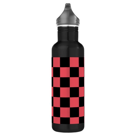 rosa und schwarze Tafelmuster Trinkflasche (Rechts)