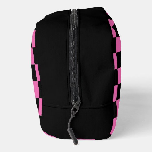 rosa und schwarze Tafelmuster Waschbeutel (Rechts)