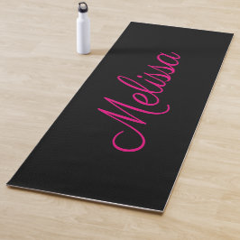 Rosa und schwarze Trendy Yogamatte