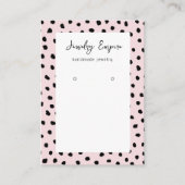 Rosa und schwarze Verdiener Visitenkarte (Vorderseite)