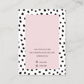 Rosa und schwarze Verdiener Visitenkarte (Rückseite)