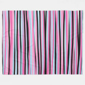 Rosa und schwarze vertikale Streifen Fleecedecke (Vorderseite (Horizontal))