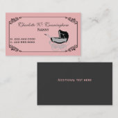 Rosa und schwarze visitenkarte (Vorne/Hinten)