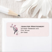 Rosa und schwarze Vögel auf einem Baumzweig (Insitu)