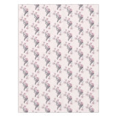 Rosa und schwarze Vögel auf einem Baumzweig Gemust Tischdecke (Vorderseite)