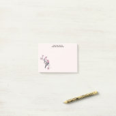 Rosa und schwarze Vögel auf einem Baumzweig Post-it Klebezettel (Auf Schreibtisch)