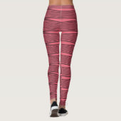 Rosa und schwarze Wavy Lines Leggings (Rückseite)