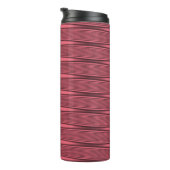 Rosa und schwarze wellige Linien Thermosbecher (Nach rechts gedreht)