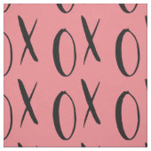 Rosa und schwarze XOXO Stoff (Muster)