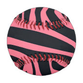 Rosa und schwarze Zebra Baseball (Rückseite)